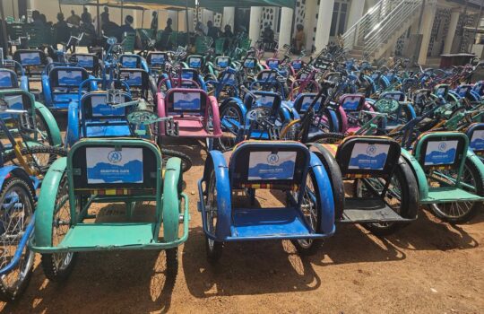 City Boy Movement Director Olufemi Onireti Supports Igboora Residents with Wheelchairs, Walking Aids