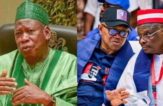 NDC, Obidient Movement Fire Back at Ganduje Over Criticism of Obi-Kwankwaso 2027 Ticket