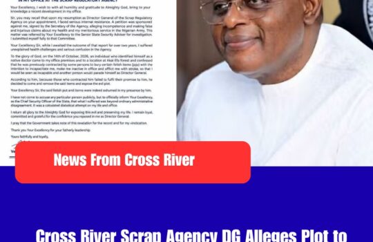 Cross River Scrap Agency DG Alleges Plot to Disable Him, Says Fetish Pot Was Exhumed